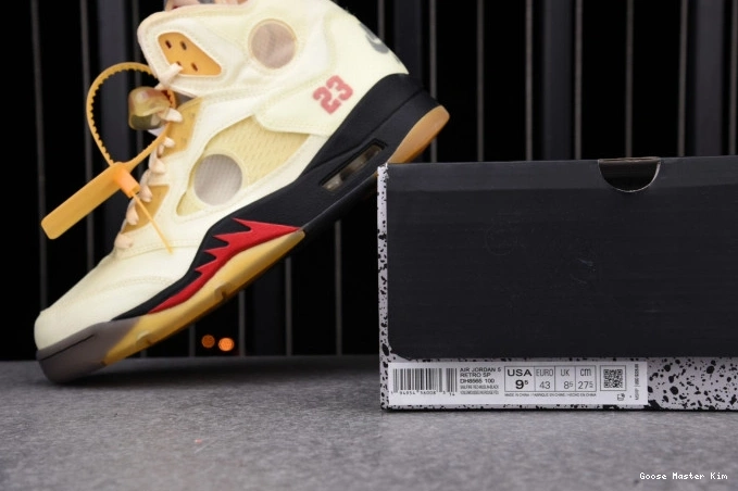 Retro OFF-WHITE Sail DH8565-100 Jordan 5 0713
